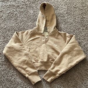 Kith Beige Cropped Hoodie